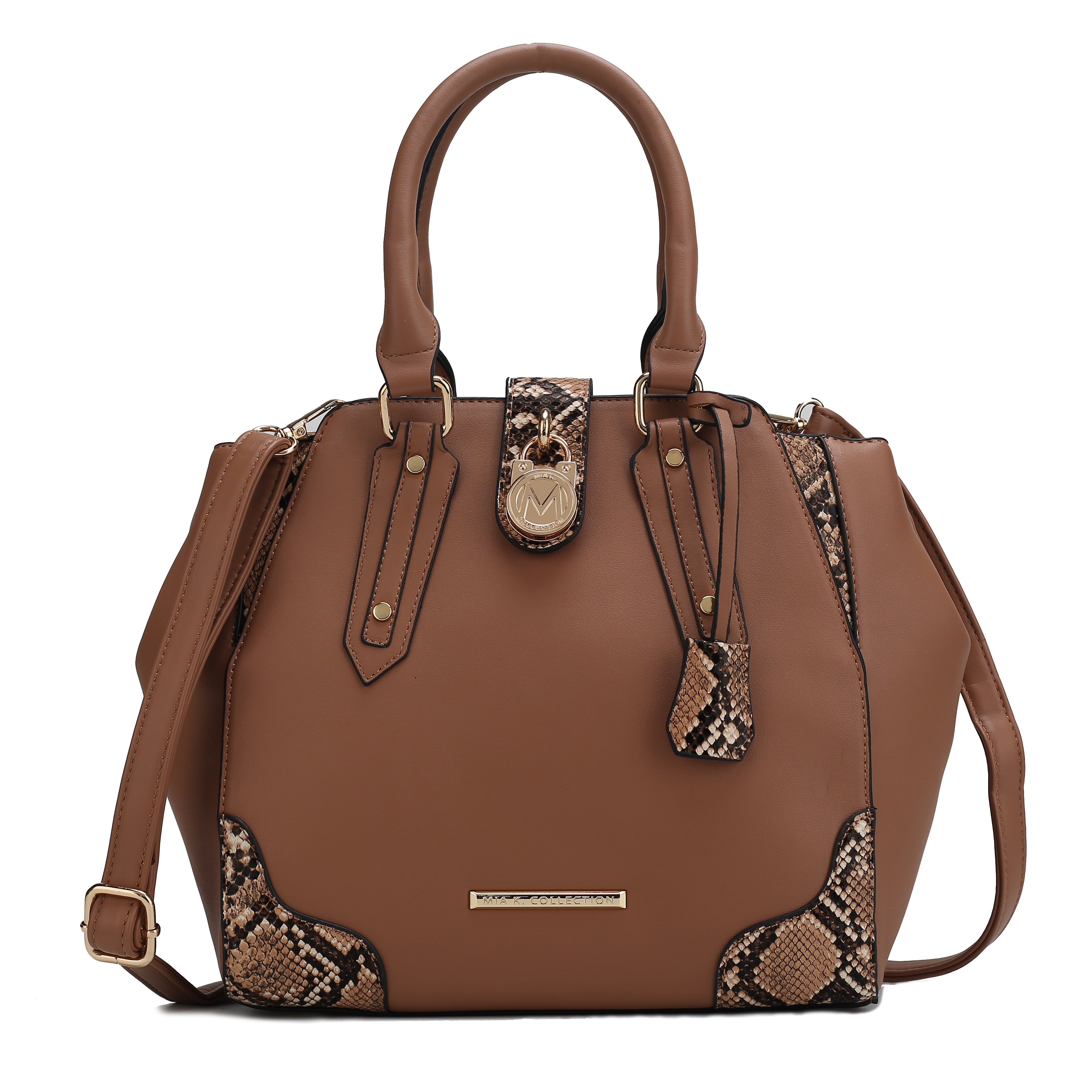  MKF Collection Lorena Embossed Shoulder Bag - Beige - Bonton