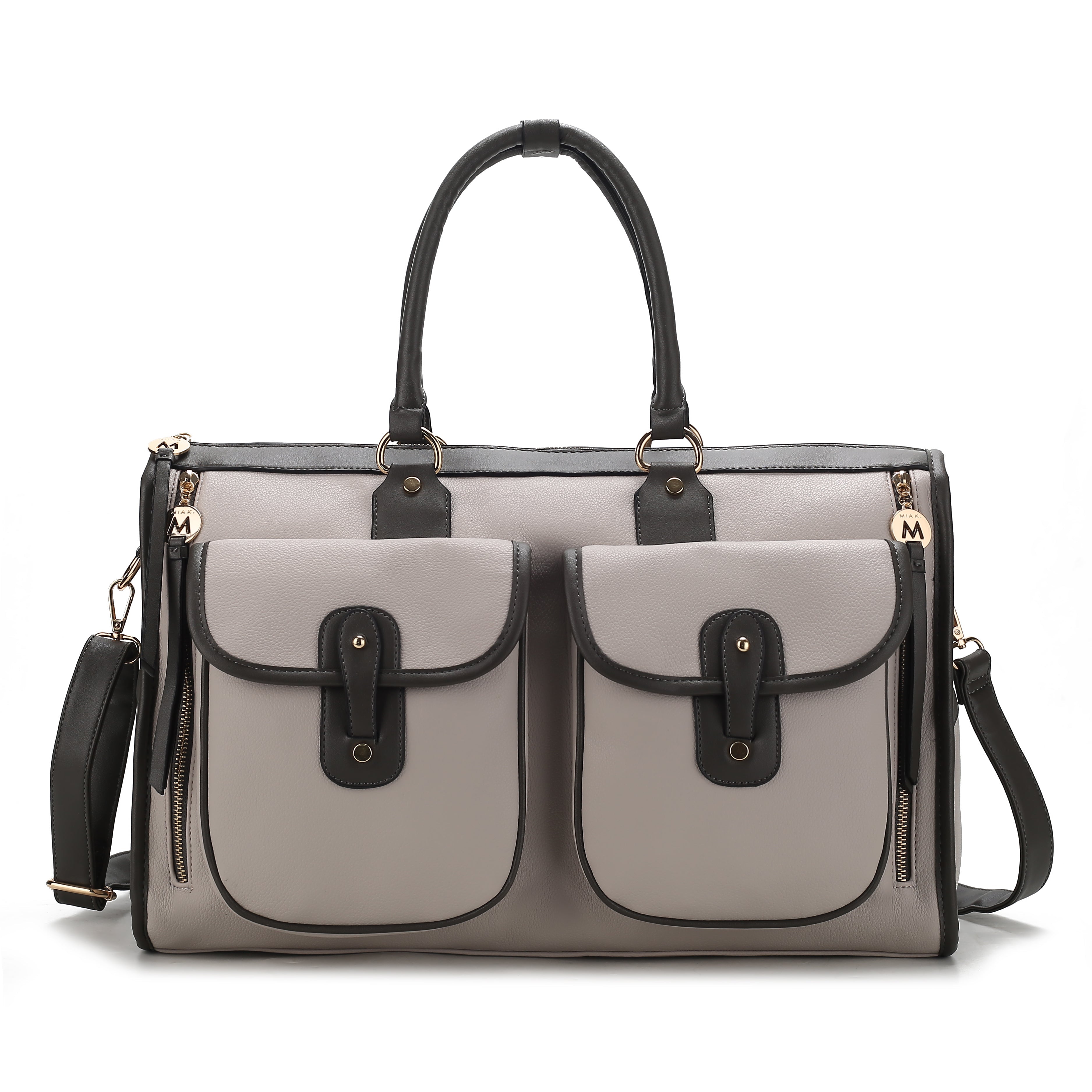  MKF Collection Genevieve Weekender Bag - Beige - Bonton