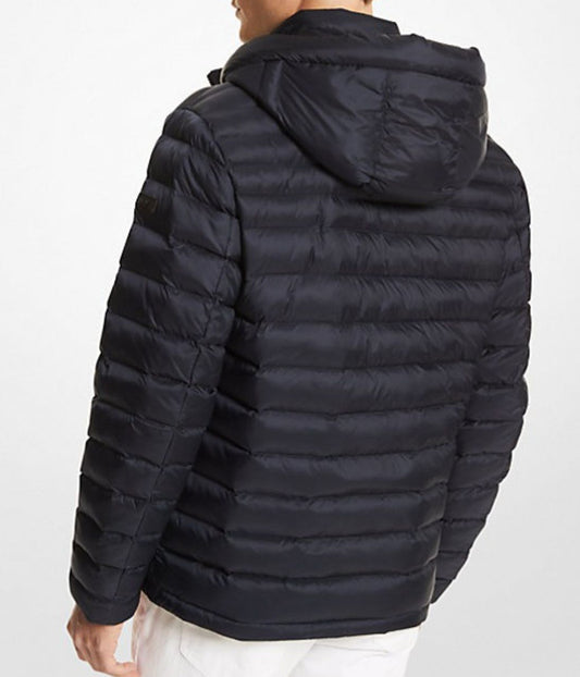 Hooded Packable Jacket Midnight Blue