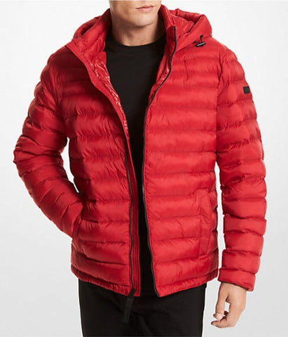 Hooded Packable Jacket Crimson