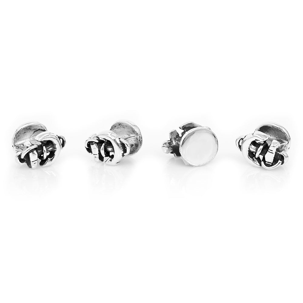  Cufflinks Sterling Anchor Studs - Default Title - Bonton