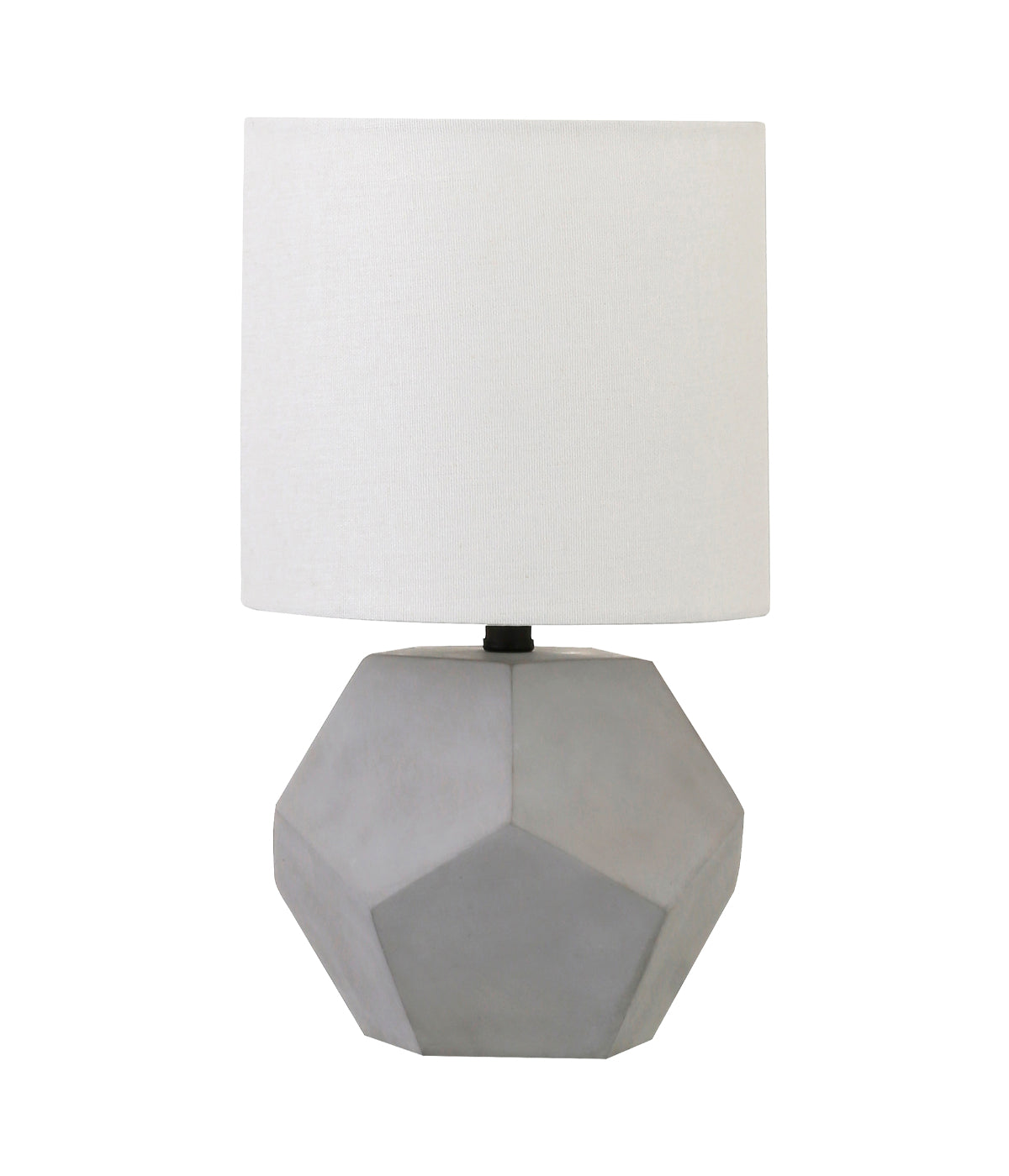 Aurora Mini Lamp with Fabric Shade Concrete & White