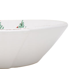 Melamine Lastra Holiday Large Shallow Serving Bowl