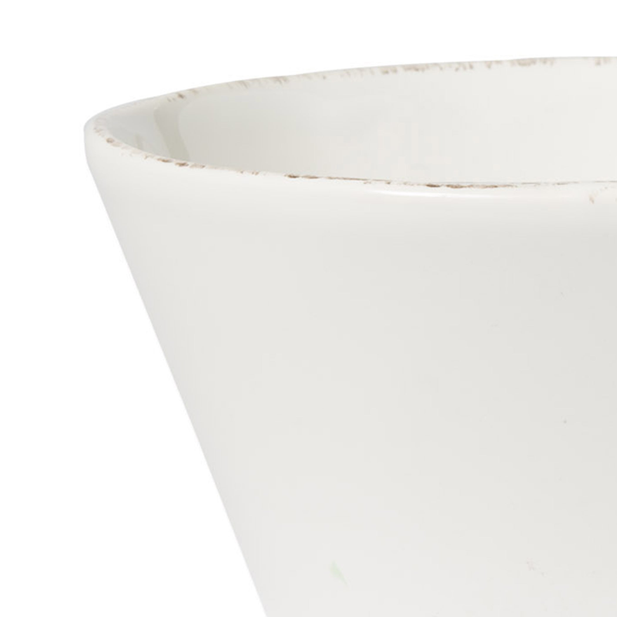  Vietri Melamine Lastra Holiday Stacking Cereal Bowl - White/Green - Bonton