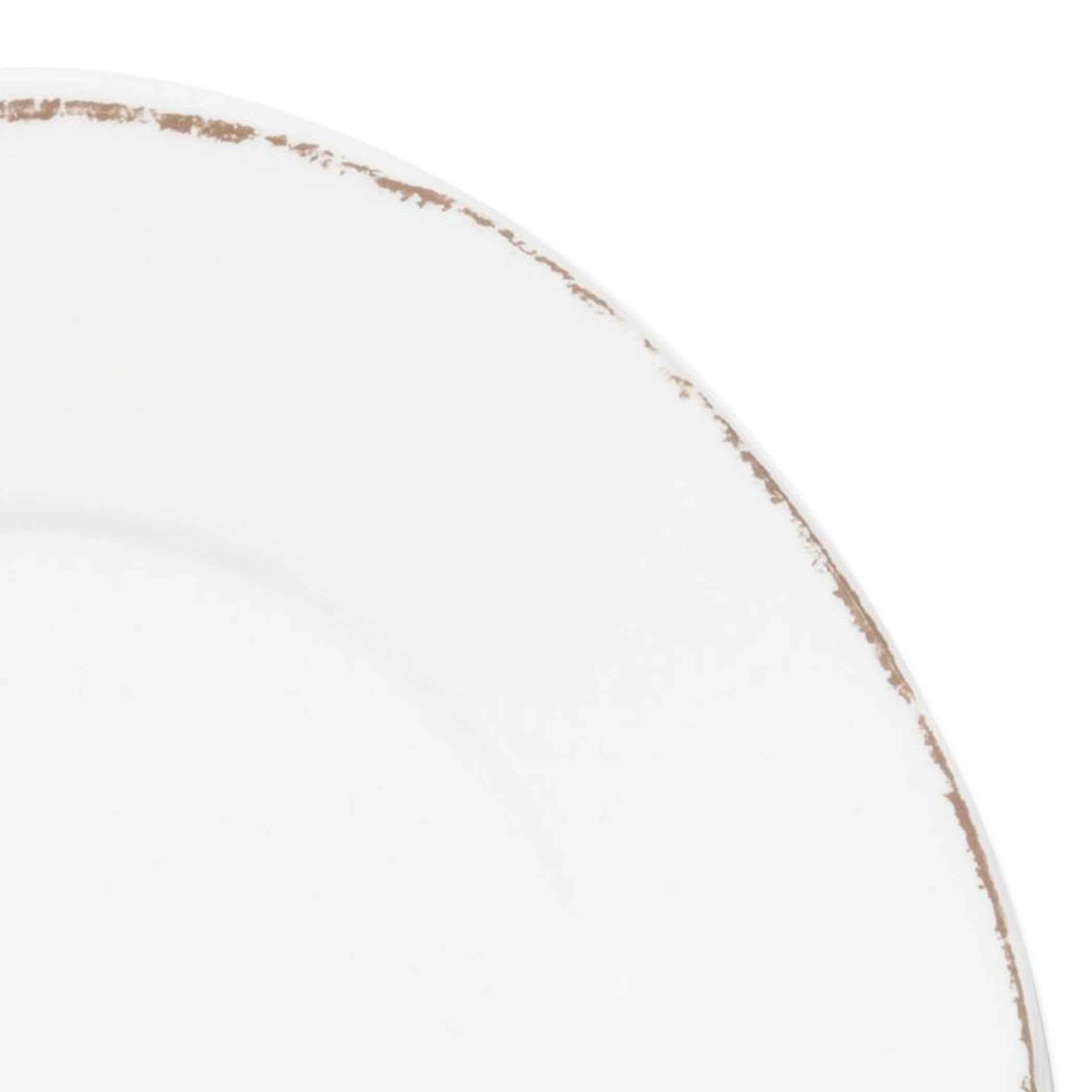  Vietri Melamine Lastra White Dinner Plate - White - Bonton