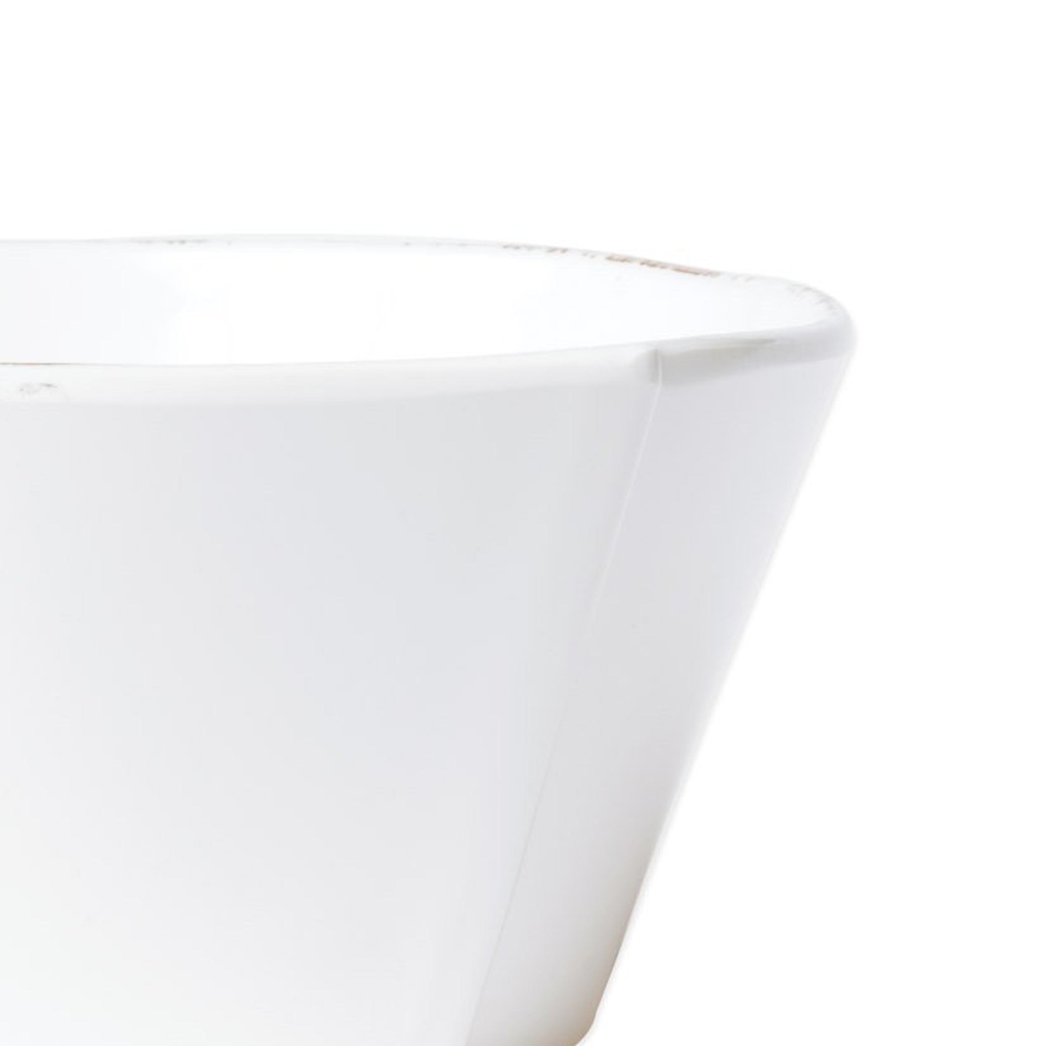  Vietri Melamine Lastra White Stacking Cereal Bowl - White - Bonton