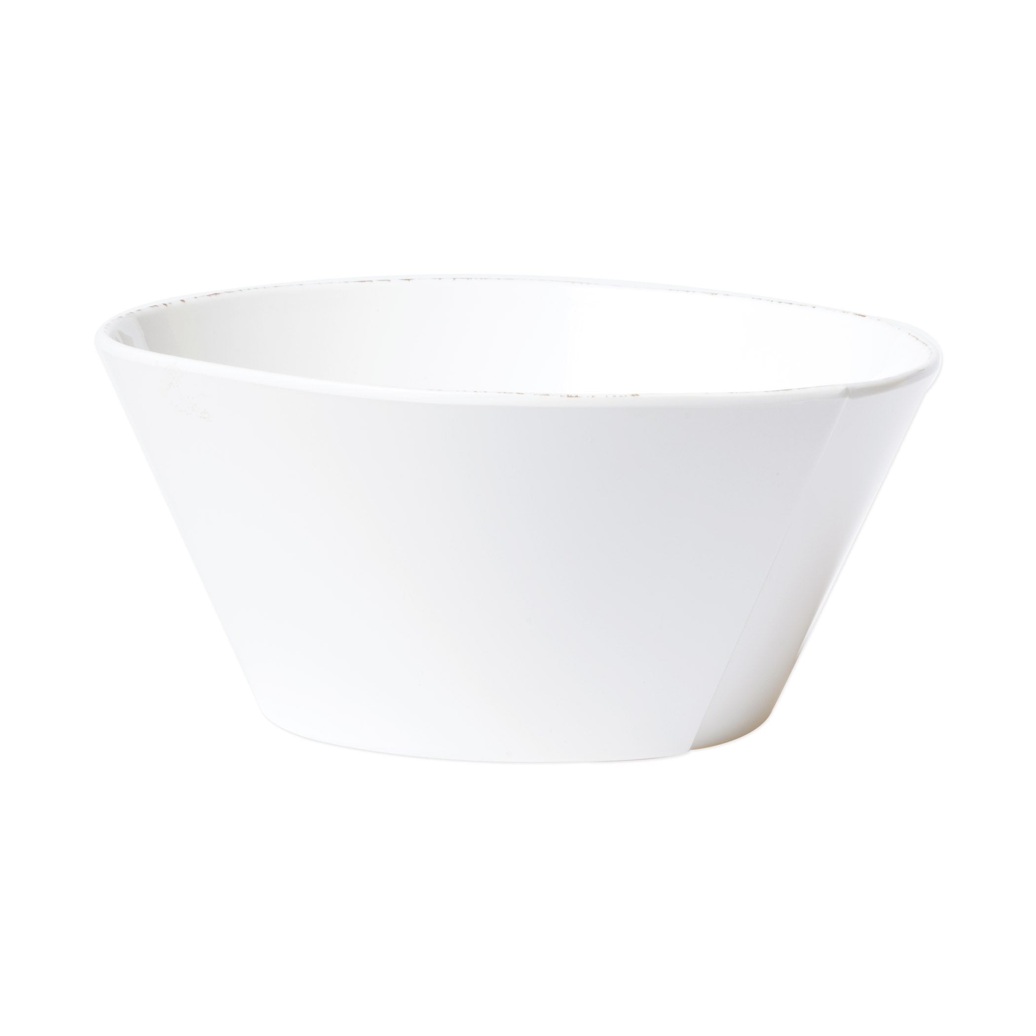  Vietri Melamine Lastra White Large Stacking Serving Bowl - White - Bonton