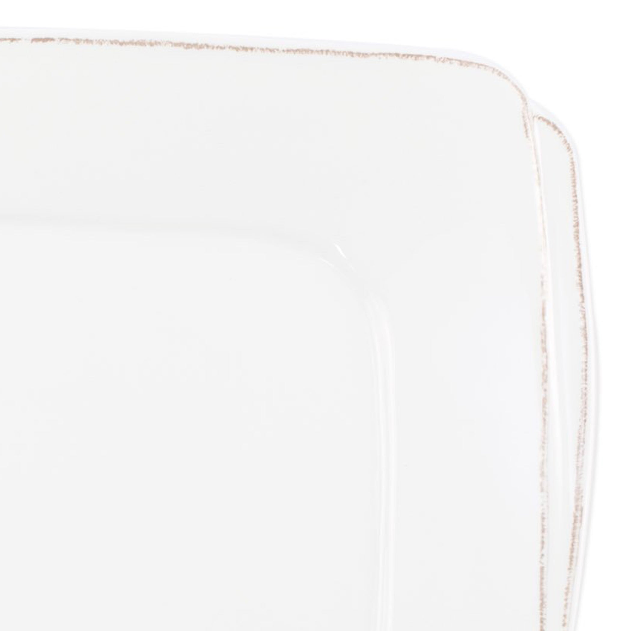  Vietri Melamine Lastra White Rectangular Platter - White - Bonton