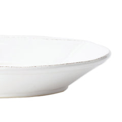 Melamine Lastra White Shallow Bowl