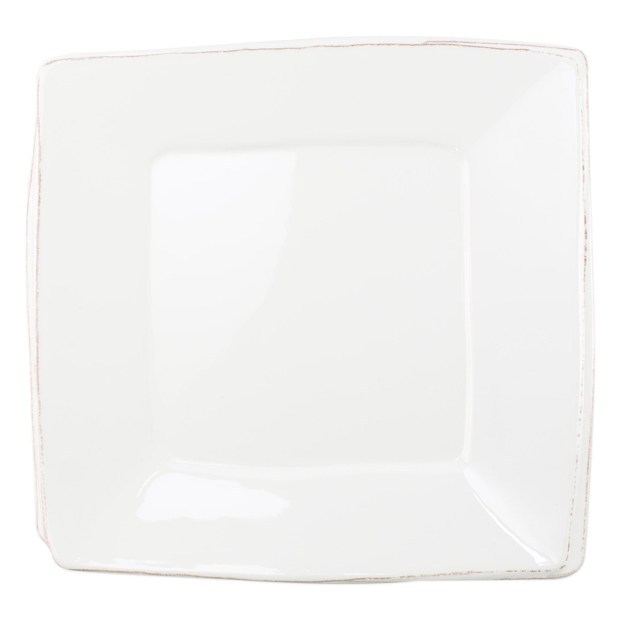  Vietri Melamine Lastra White Square Platter - White - Bonton