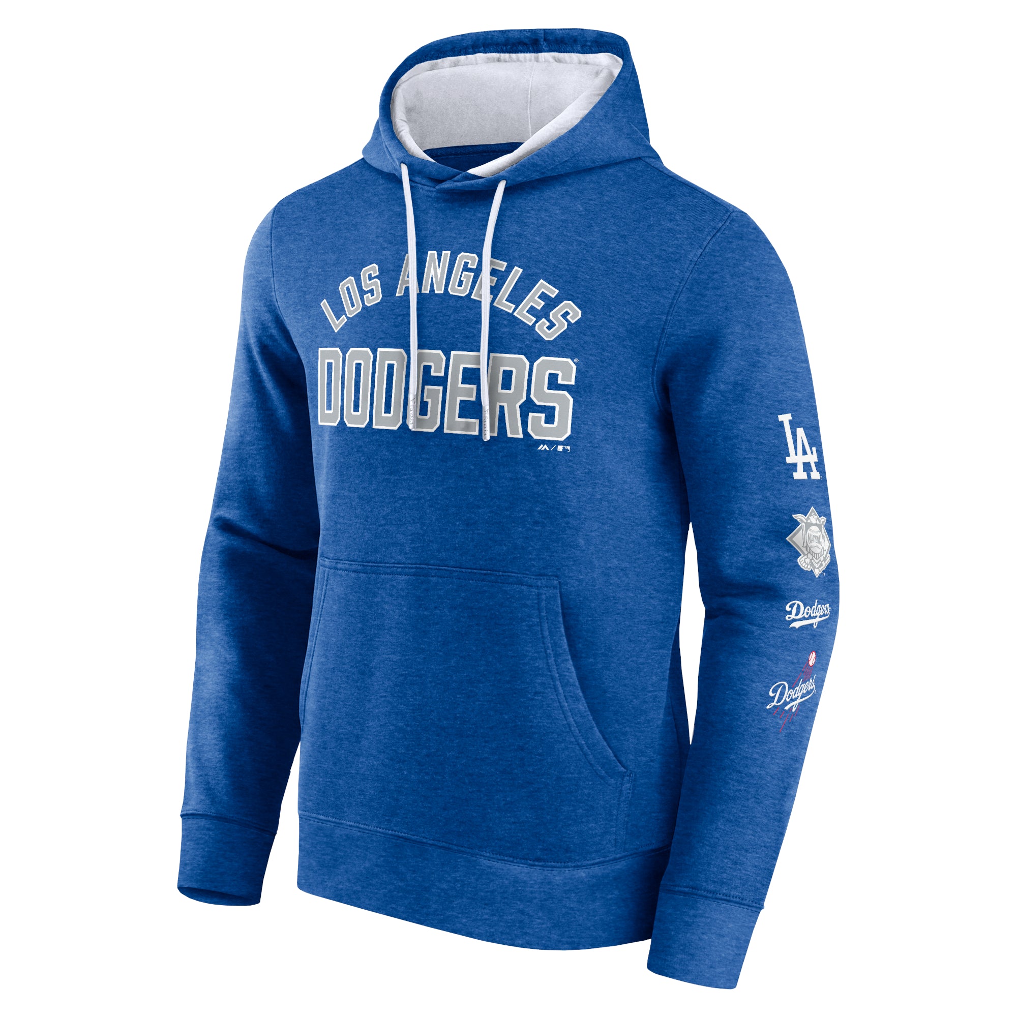  Fanatics Mens Big And Tall Team Pullover Fleece Hoodie - Los Angeles Dodgers - Royal/White - Bonton