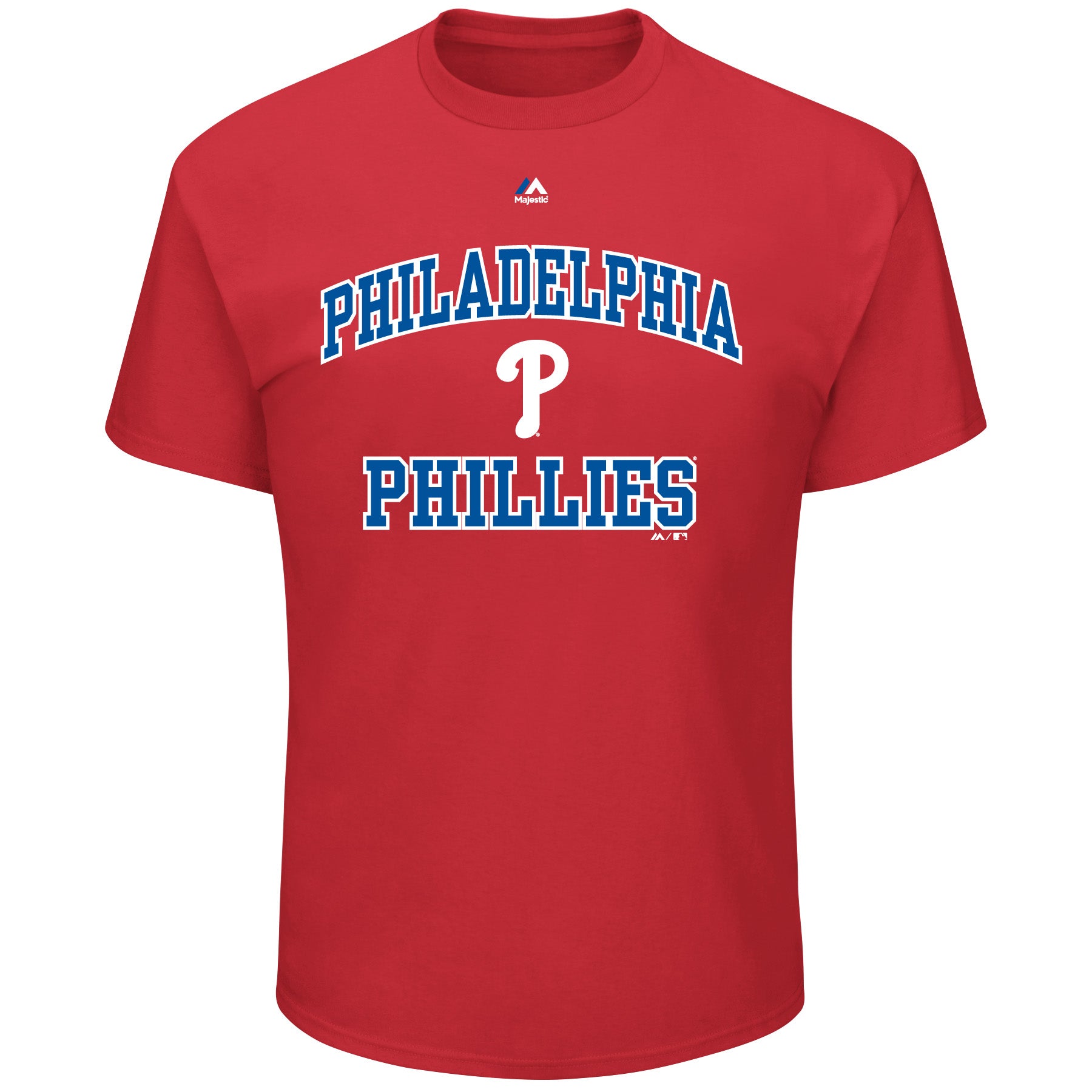  Mens Big And Tall Team Logo Short Sleeve Tee Shirt - Philadelphia Phillies - Red - Bonton