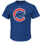 Mens Big And Tall Team Logo Short Sleeve Tee Shirt with Chest Logo - Chicago Cubs