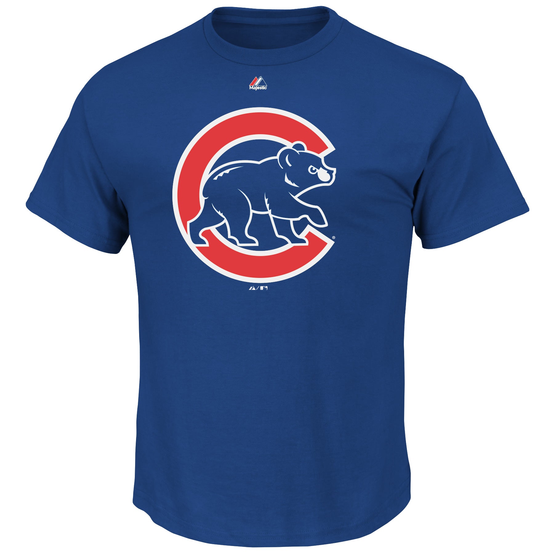  Mens Big And Tall Team Logo Short Sleeve Tee Shirt with Chest Logo - Chicago Cubs - Royal - Bonton