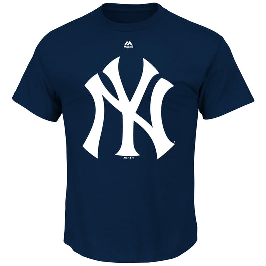 Mens Big And Tall Team Logo Short Sleeve Tee Shirt with Chest Logo - New York Yankees