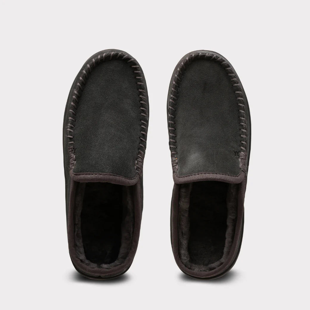  Mykos Craig Men's Slip-on Mule Slipper - Charcoal - Bonton