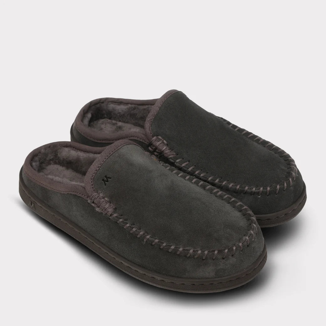  Mykos Craig Men's Slip-on Mule Slipper - Charcoal - Bonton