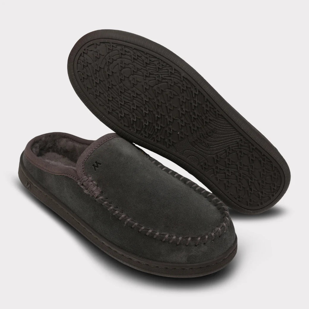  Mykos Craig Men's Slip-on Mule Slipper - Charcoal - Bonton