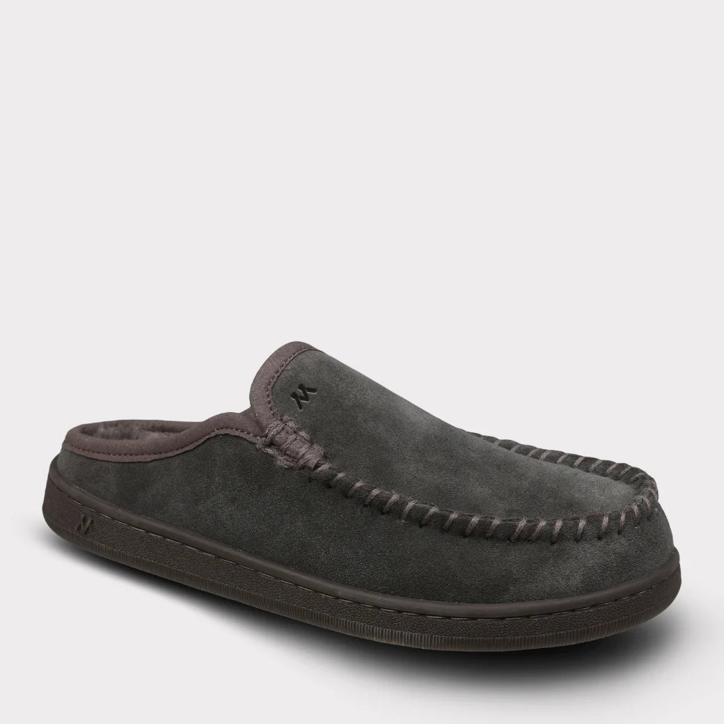  Mykos Craig Men's Slip-on Mule Slipper - Charcoal - Bonton