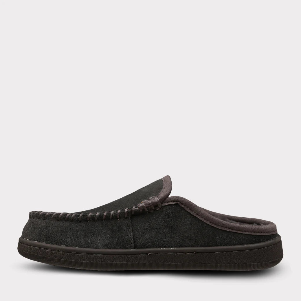  Mykos Craig Men's Slip-on Mule Slipper - Charcoal - Bonton