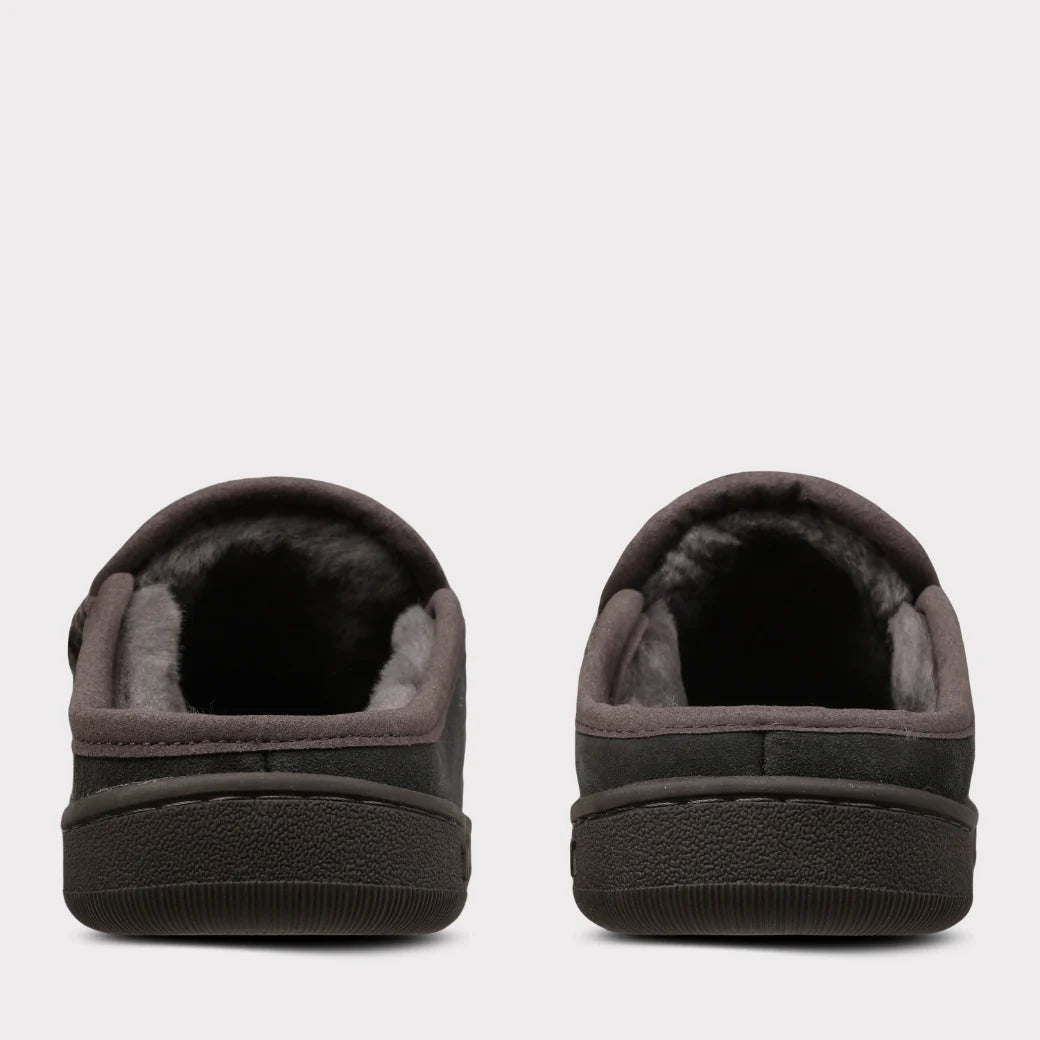  Mykos Craig Men's Slip-on Mule Slipper - Charcoal - Bonton