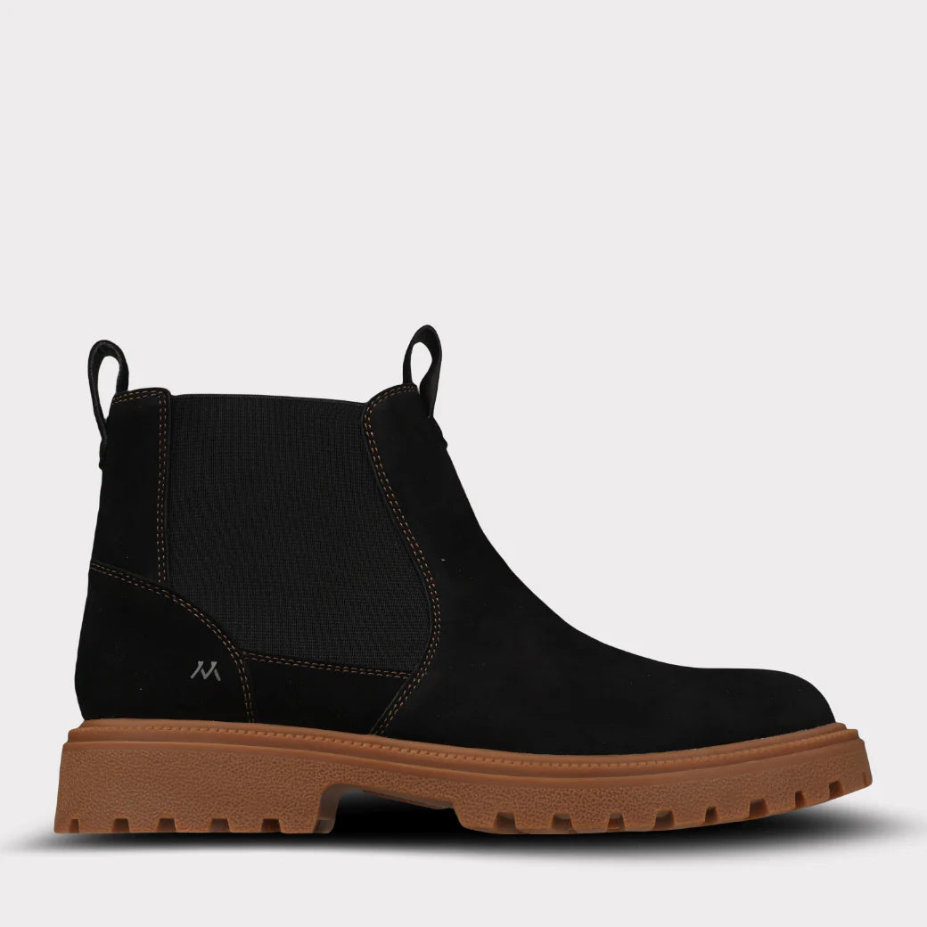  Mykos Marcus Men's Pull-on Chelsea Boot - Black/Gum - Bonton