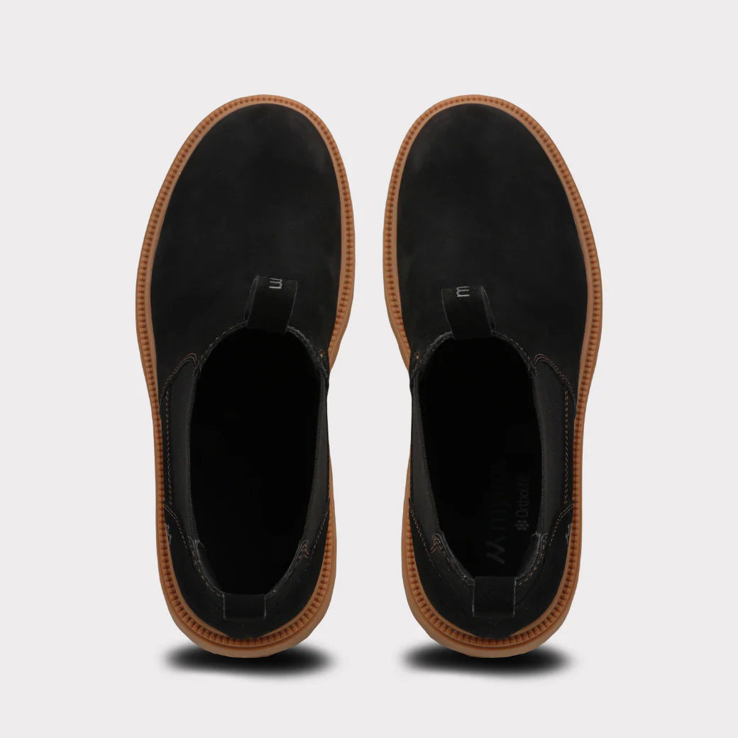  Mykos Marcus Men's Pull-on Chelsea Boot - Black/Gum - Bonton