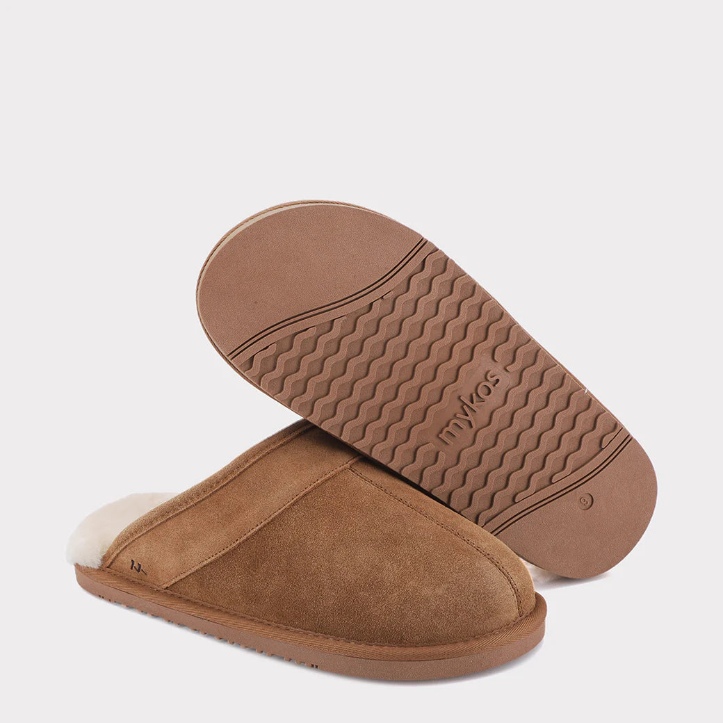  Mykos Edward Men's Slip-on Scuff - Chestnut - Bonton