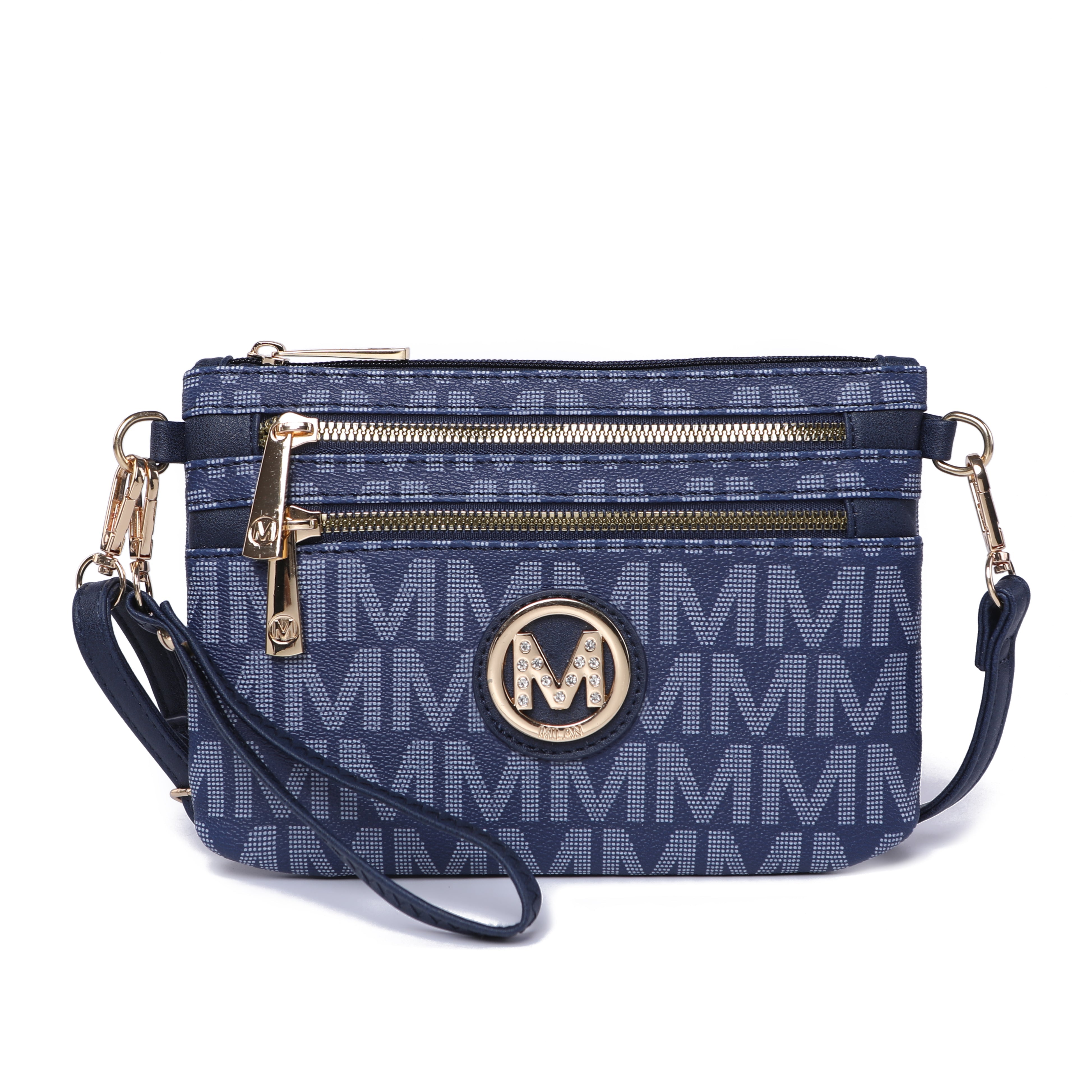  MKF Collection Geneve Signature Phone Crossbody Bag - Black - Bonton