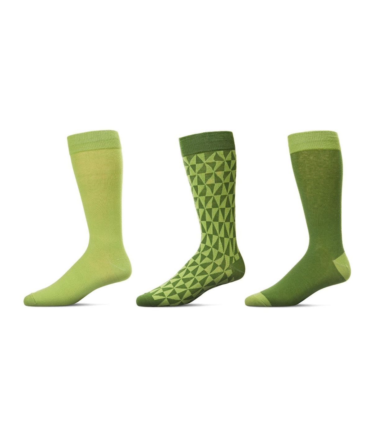 Kaleidotones Cotton Blend Crew Sock 3 Pack Green