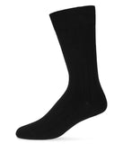Ribbed Extra Wear Cotton Blend Men's Socks 3-Pack Black