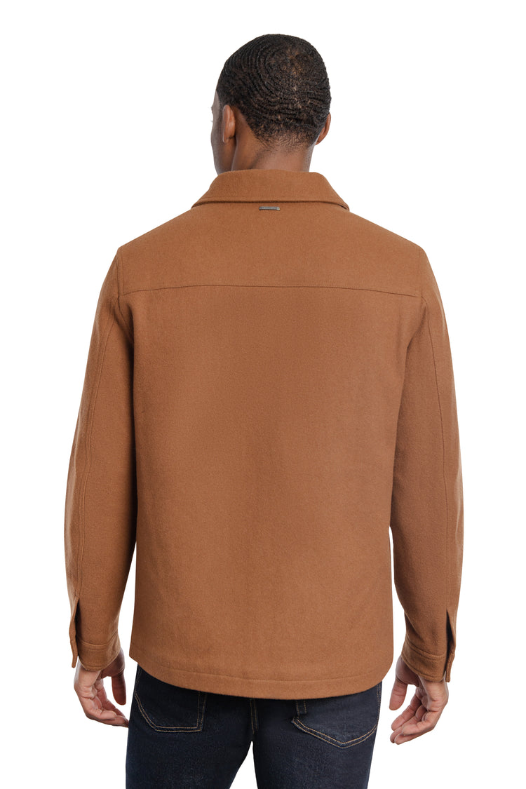 Wool Shirt Jacket Rust