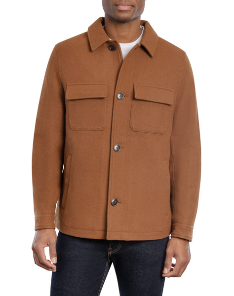 SHIRT COAT WOOL VINTAGE GABARDINE