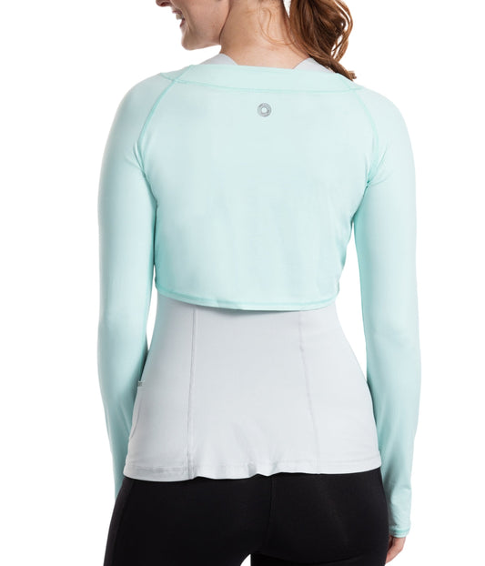 BloqUV Women's UPF 50+ Sun Protection Crop Top-XL-Mint-2