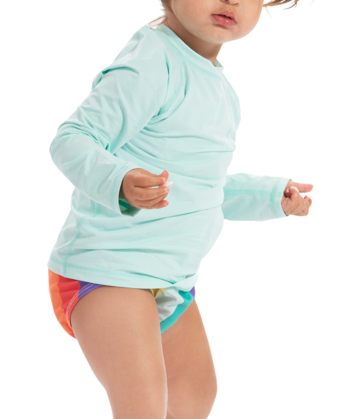  BloqUV BloqUV Toddlers' UPF 50+ Sun Protection Long Sleeve Crew Neck Top - Mint - Bonton