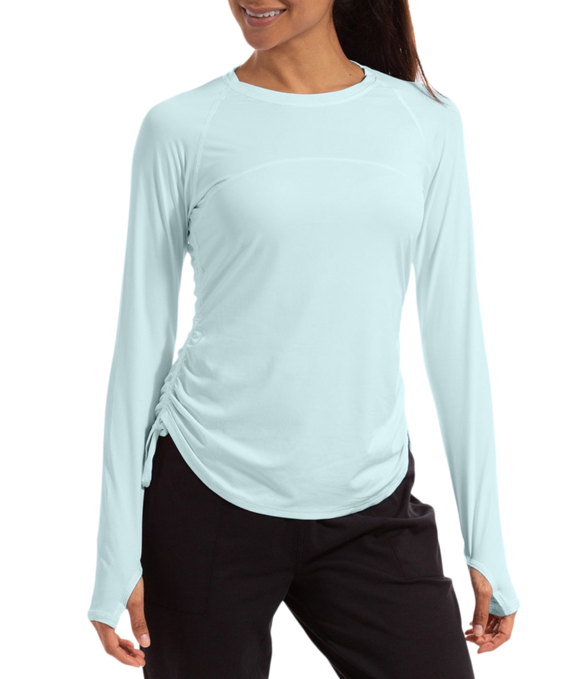  BloqUV BloqUV Women's UPF 50+ Sun Protection Drawstring Crew Top - Mint - Bonton