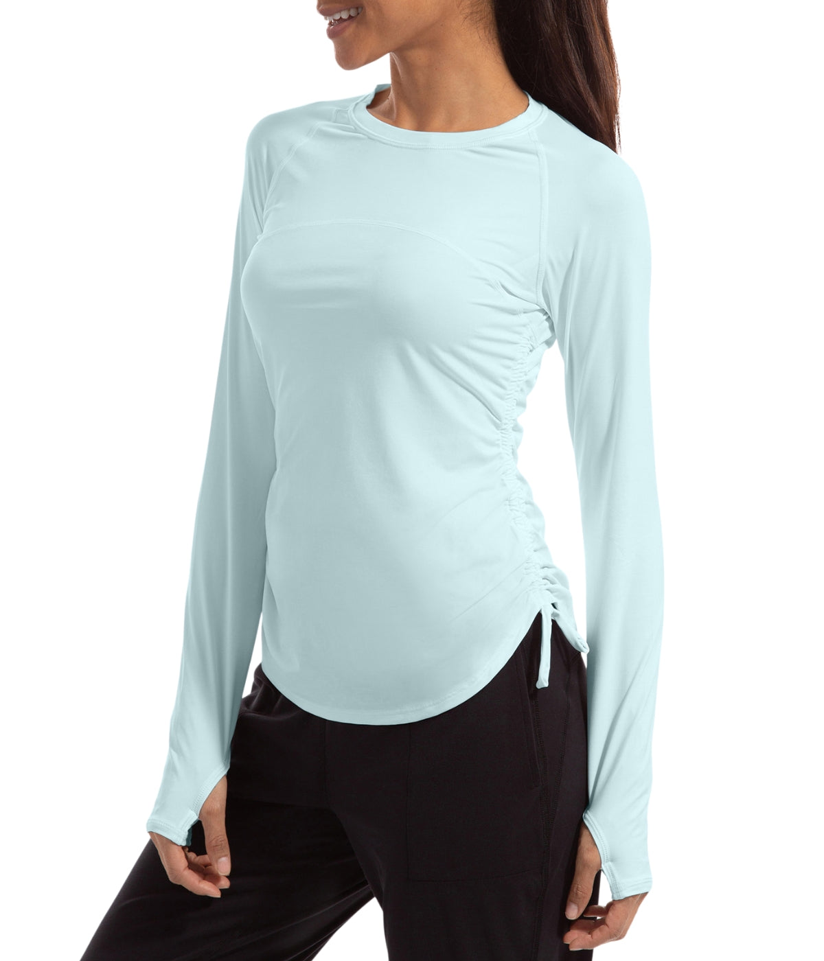  BloqUV BloqUV Women's UPF 50+ Sun Protection Drawstring Crew Top - Mint - Bonton