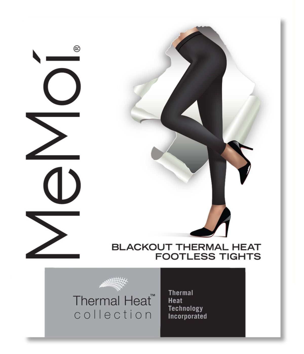 Blackout Thermal Heat Footless Tights Black
