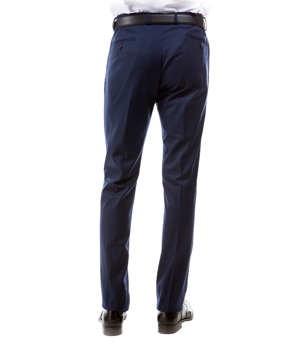  Solid Flat Front Dinner Trousers Suit Separates Dress Pants Navy - Navy - Bonton