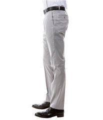 Solid Flat Front Dinner Trousers Suit Separates Dress Pants Gray