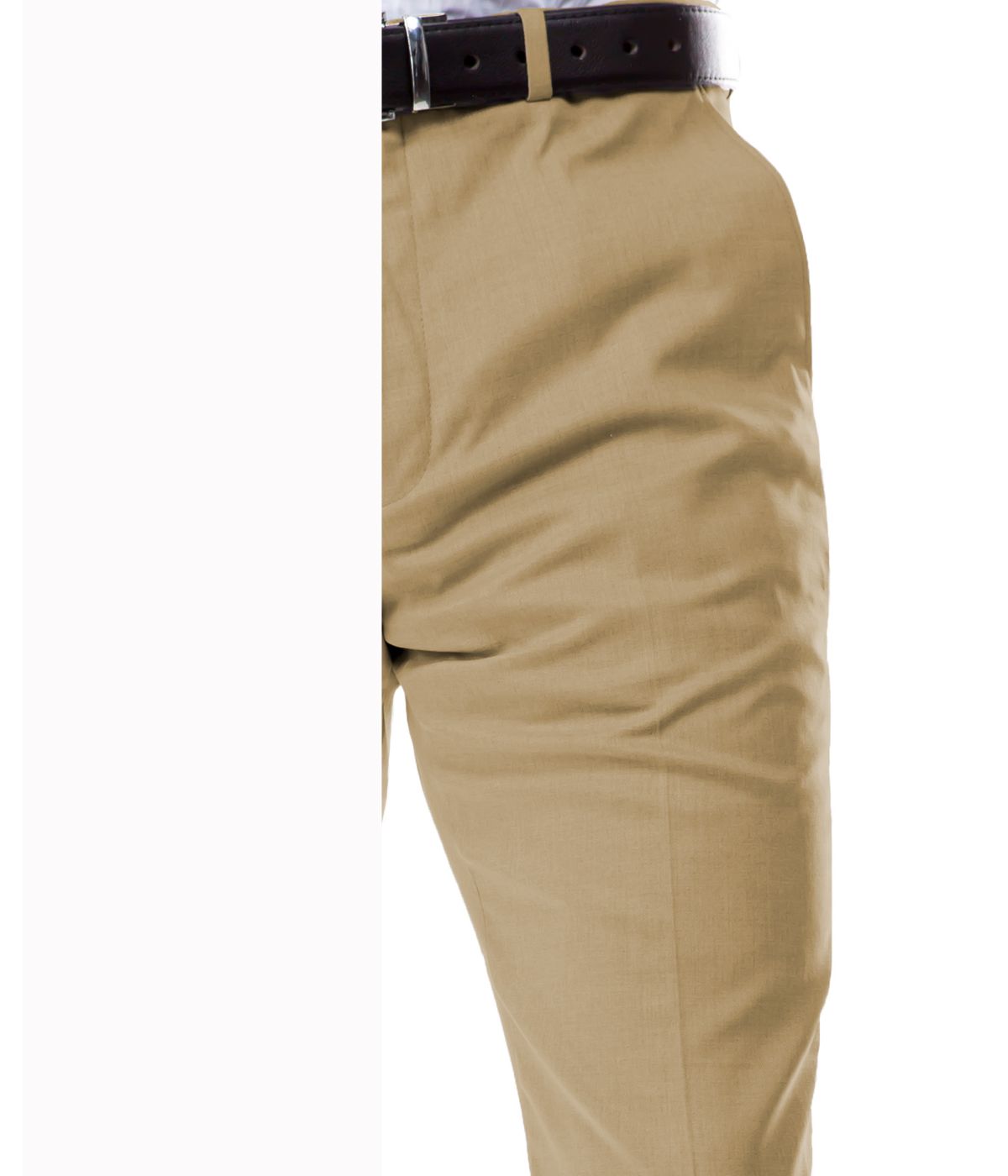  Solid Flat Front Dinner Trousers Suit Separates Dress Pants Tan - Tan - Bonton