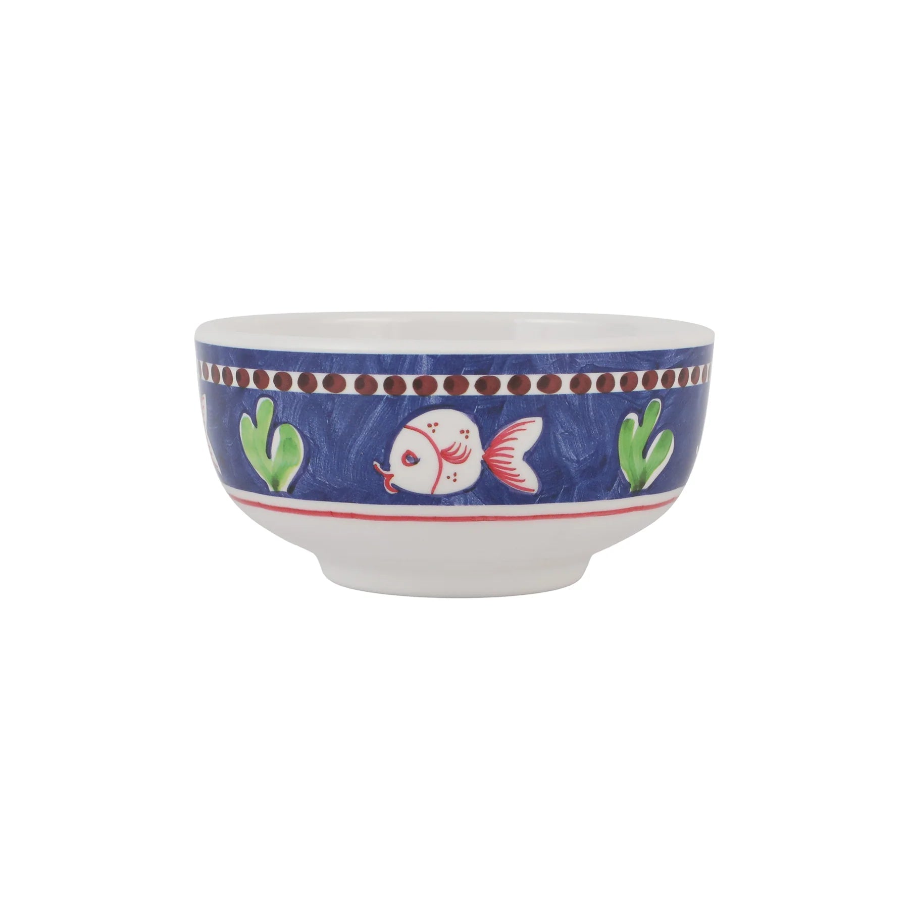  Vietri Melamine Campagna Pesce Cereal Bowl - Blue - Bonton