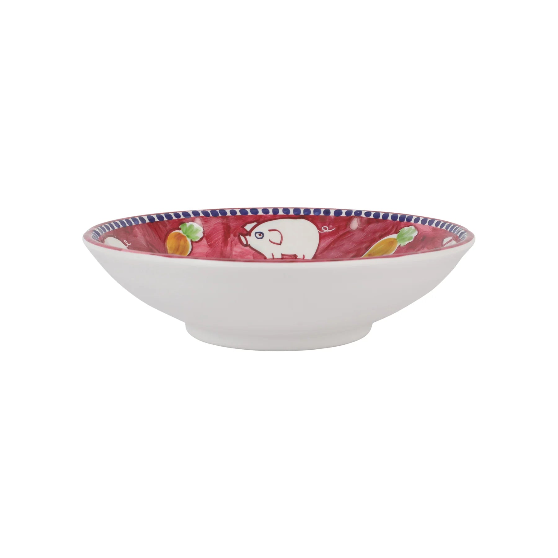  Vietri Melamine Campagna Porco Pasta Bowl - Red - Bonton