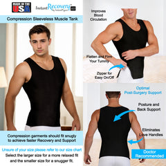 Insta Slim Compression Sleeveless Muscle Tank With Zipper MS00Z1