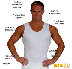Insta Slim Compression Sleeveless Muscle Tank With Zipper MS00Z1