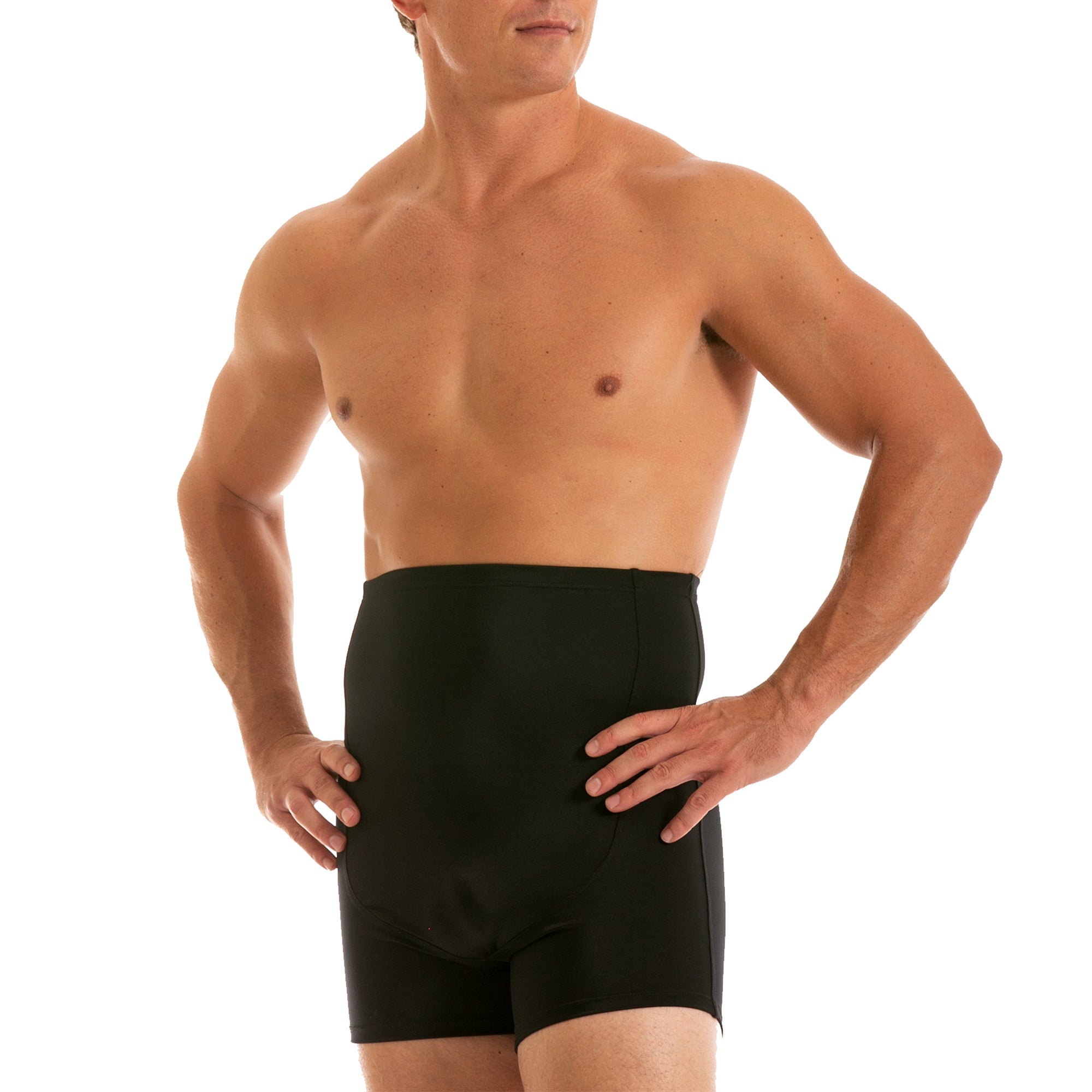  InstantFigure Insta Slim Compression Mid Waist Slimming Boxer Short MS2213 - Black - Bonton
