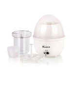 Electric Mini Food Steamer and Egg Cooker with Auto Shut Off Feature White