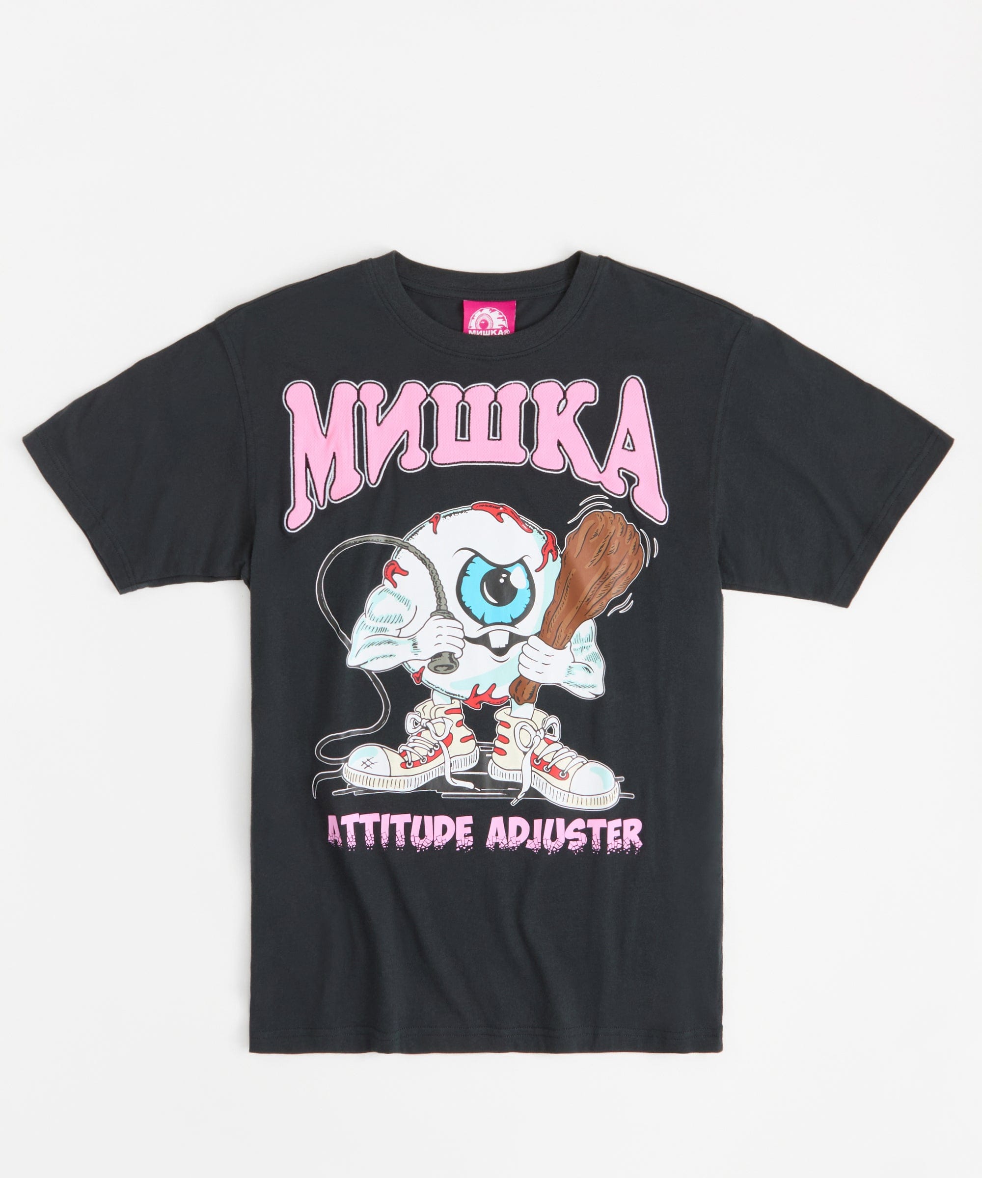  Mishka Mishka Attitude Adjuster Short Sleeve Tee - Black - BLACK - Bonton