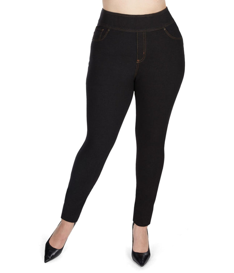 Cotton Blend Denim Shaping Jean Leggings