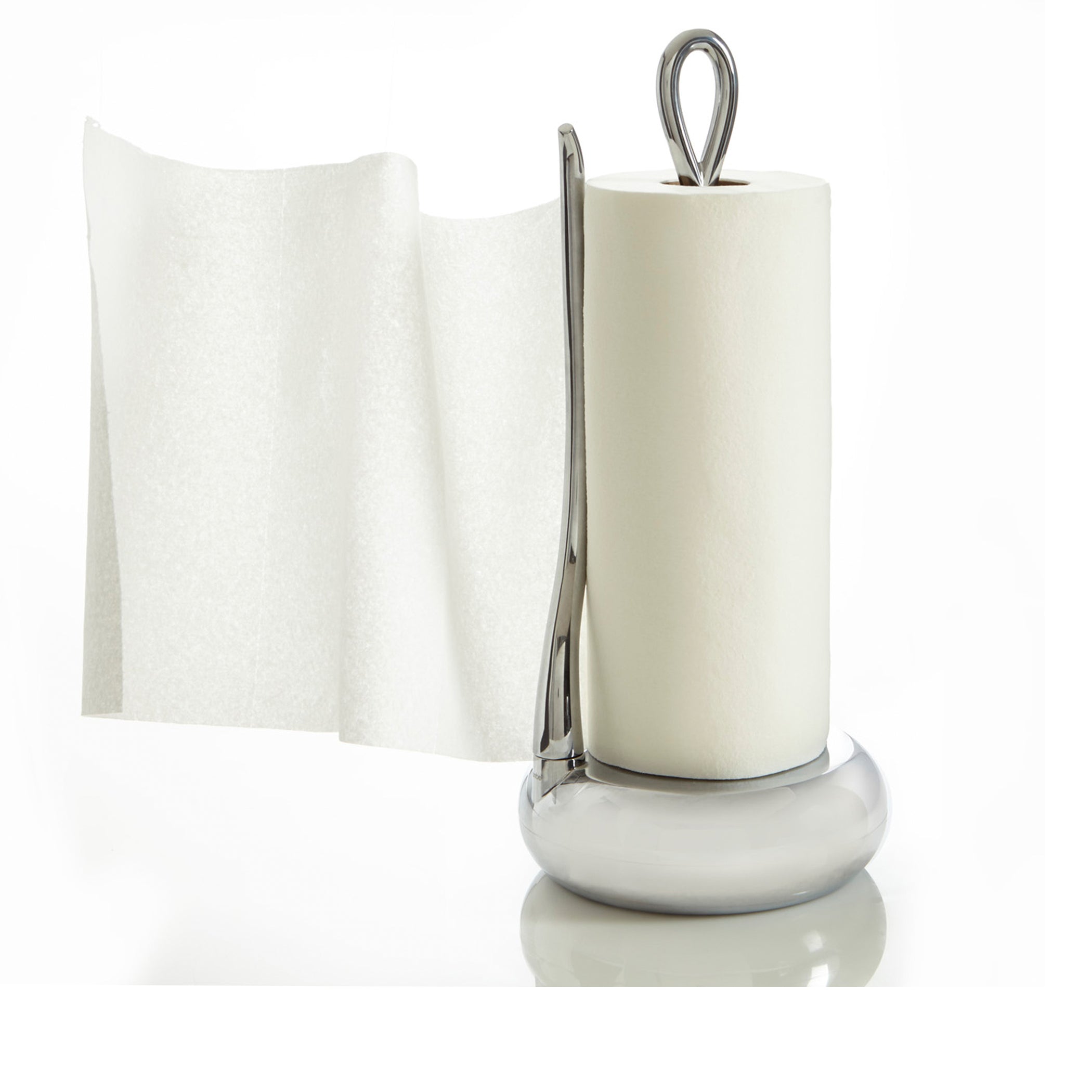  Nambe Loop Towel Holder - Silver Brown - Bonton